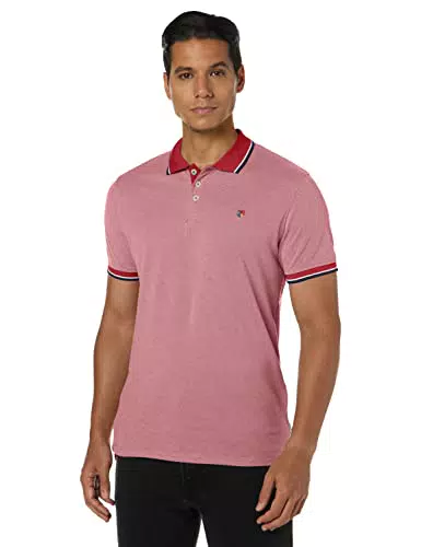 Jack & Jones Hombre Pique Manga Polo - Apricot Brandy - L