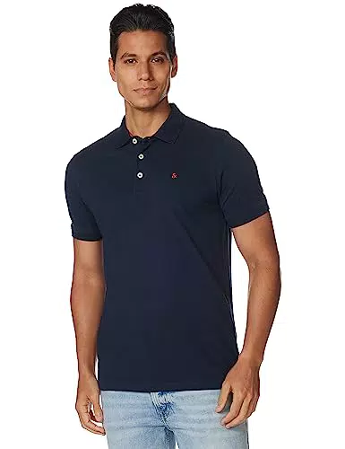 Jack & Jones Jjepaulos Polo SS para Hombre, Estilo Slim y Confortable