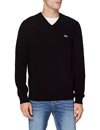 Lacoste AH1951 Suéter, Black, 4XL para Hombre