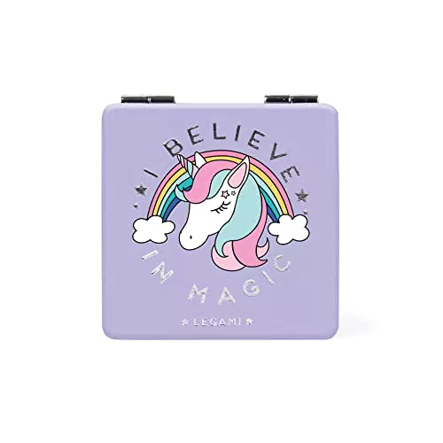 Espejo de Bolsillo con Aumento sin Distorsiones - Diseño Unicornio