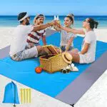 Alfombra de Playa Impermeable 230 x 200 con Clavos Fijos - Ideal para Jardín y Camping
