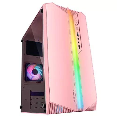 Caja PC Micro-ATX Mars Gaming MC-S1 con Iluminación ARGB y Ventilador FRGB