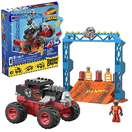 Mattel Mega Construx Hot Wheels Monster Trucks Pista Bone Shaker Set de Juego