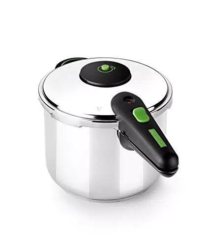 Olla a presión Monix Presto de 7 litros en acero inoxidable - Apta para todo tipo de cocina, incluida inducción.
