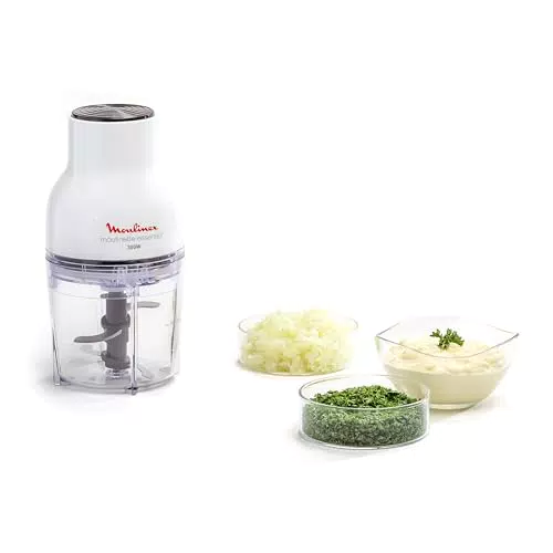 Moulinex Moulinette Essential DJ5201 - Picadora 3 en 1 con 4 cuchillas removibles