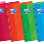 Cuadernos Oxford A5 Cuadrícula 4x4 con Tapa Blanda y Espiral - Pack 5 Unidades