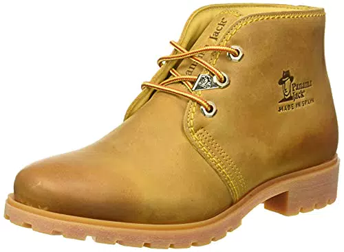 Botas Panama Jack para Mujer, Estilo Brogue Amarillo Vintage