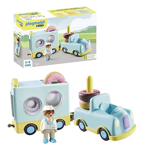 Camión de Donut PLAYMOBIL 1.2.3 con Función de Apilado y Clasificación