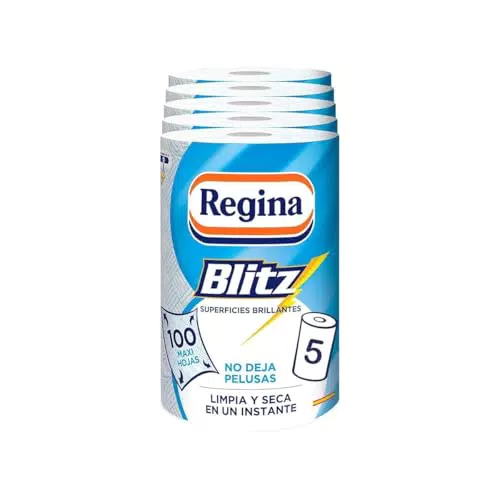 Papel de Cocina Regina Blitz | 100 Maxi-Hojas de 3 Capas | Ideal para Limpiar Superficies | Sin Pelusas | Certificado FSC