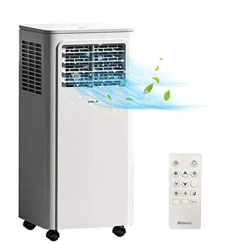 SHINCO Aire Acondicionado Portátil 7000 BTU 3 en 1 con Deshumidificador y Ventilador