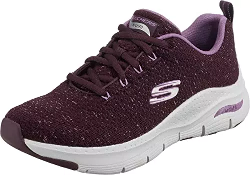 Skechers Arch Fit Glee For All, Zapatillas Mujer, Black/White