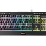 KROM Kuma Teclado híbrido para PC gaming, anti-ghosting, RGB, USB, español
