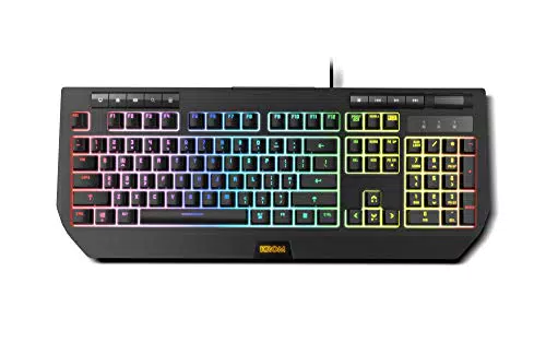 KROM Kuma Teclado híbrido para PC gaming, anti-ghosting, RGB, USB, español