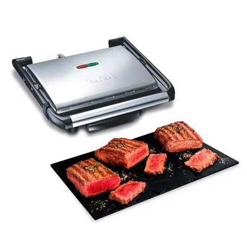 Parrilla Multifunción Tefal Inicio GC241D - 2000 W, Placas Antiadherentes, Toque Frío