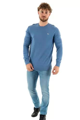 Jersey de Punto Tommy Jeans para Hombre - Cuello Redondo Azul