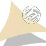 Toldo Vela de Sombra Triangular VOUNOT con Protección UV y Montaje Incluido