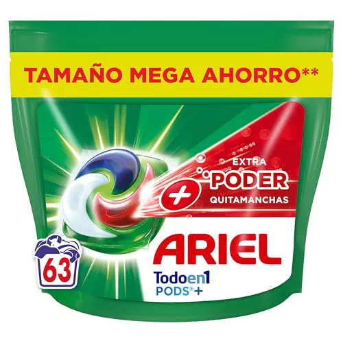Ariel Pods Detergente Líquido Todo en 1 con Poder Extra Quitamanchas