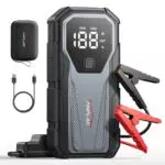 Arrancador de Coches 4500A 12V con Pantalla LCD, Pinzas Inteligentes y Carga Rápida USB