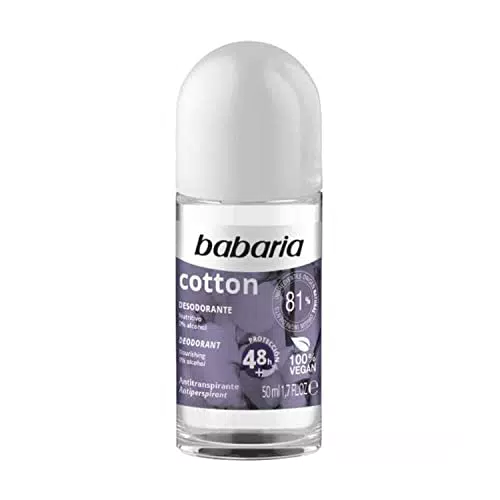 Babaria Desodorante Roll On Nutritivo 0% Alcohol, Protección 48 Horas Unisex