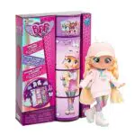 Muñeca Bebés Llorones Katie: Coleccionable con Pelo Largo y 9 Accesorios