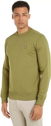 Calvin Klein Jeans Sudadera Sin Capucha para Hombre Badge Crew Neck