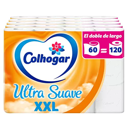 Colhogar Ultra Suave XXL 7x6 - Papel Higiénico Suave - 2 Capas - Paquete de 42 Rollos Extra Largos