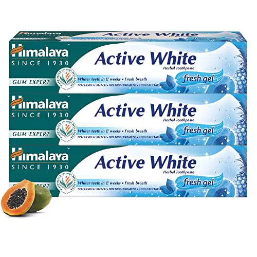 Himalaya Active White Gel: Pasta de dientes herbal blanqueadora y antibacteriana
