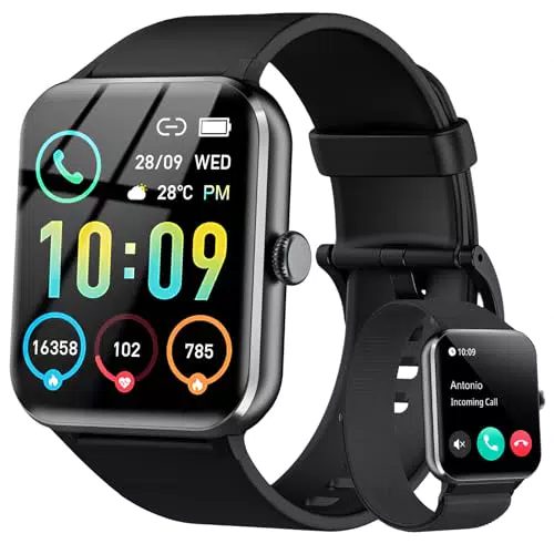 IOWODO R50 Reloj Inteligente con Bluetooth, Monitor de Ritmo Cardiaco y Sueño