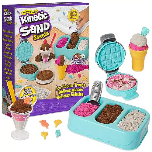 Kinetic Sand - Set Delicias Heladas para Manualidades de Niños 3 Años +