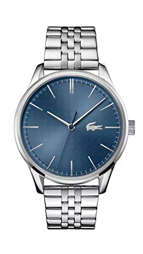 Lacoste Reloj Analógico de Cuarzo para Hombre con Correa de Acero Inoxidable