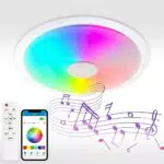 Ledme Lámpara de Techo LED Regulable 36W con Altavoz Bluetooth y Control Remoto