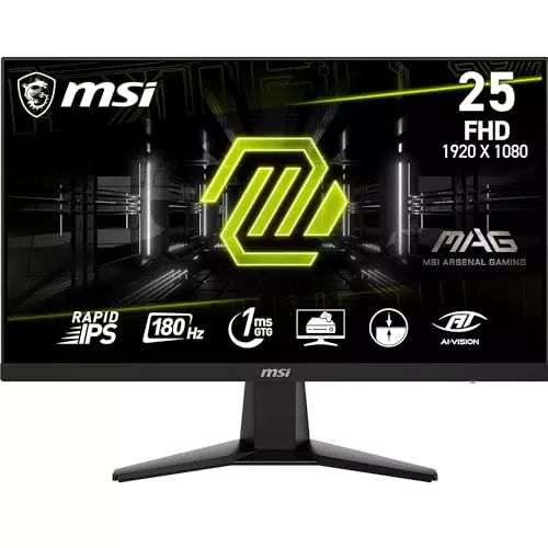 MSI MAG 256F Monitor Gaming 24.5" FHD, Panel IPS 180Hz, Preparado para HDR