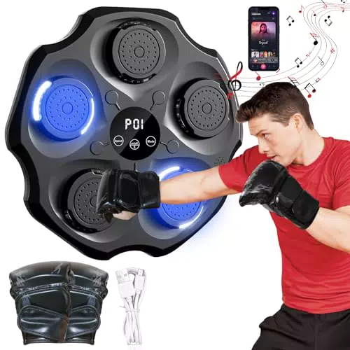 Smart Boxing - Máquina de Boxeo Musical LED con Bluetooth y 9 Modos de Velocidad