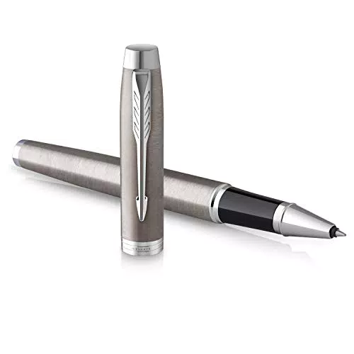 PARKER Bolígrafo Rollerball IM Acero Inoxidable Punta Fina con Recarga