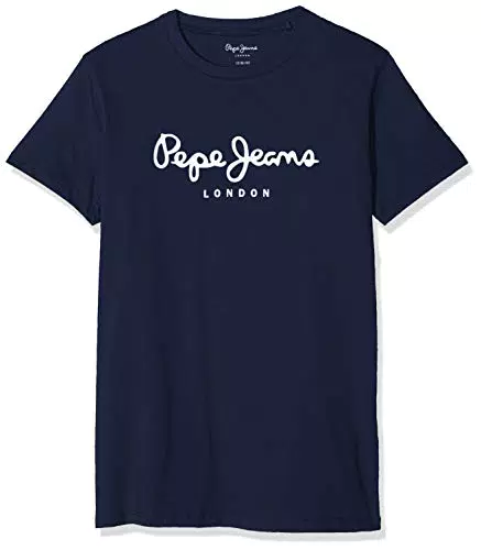 Pepe Jeans Niños Art N Camiseta, Azul, 16 Años