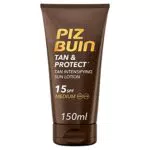 PIZ BUIN Protector Solar Loción SPF15 Tan & Protect, Protección UVA/UVB