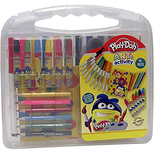 Play Doh Maletín de Dibujo y Pintura para Niños - Material Escolar Creativo