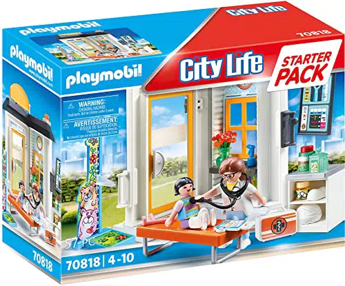 PLAYMOBIL 70818 Starter Pack Pediatra - Juguete para Niños a Partir de 4 Años