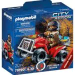 PLAYMOBIL City Action 71090 - Quad de Bomberos con Motor de Arrastre para Niños