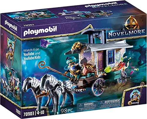 PLAYMOBIL Novelmore Carruaje de Mercaderes - Juguetes para niños a partir de 4 años