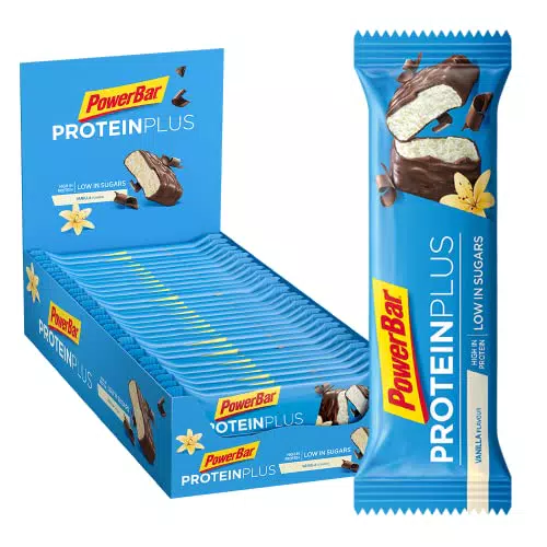 PowerBar Protein Plus: Barras de Proteína Bajo en Azúcar Sabor Vainilla