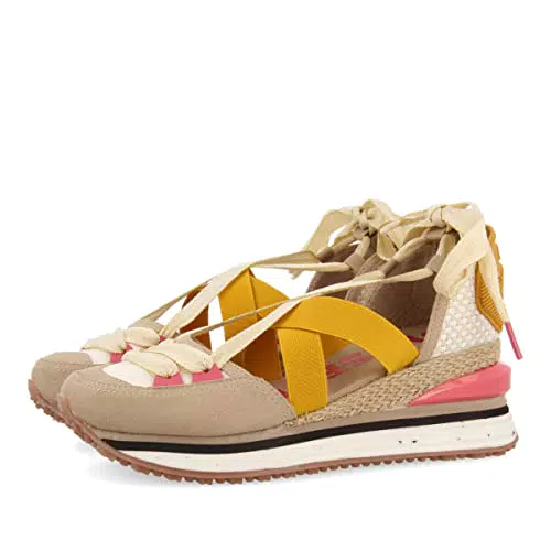 Coinches Sneakers Tipo Espadrille con Cuña para Mujer
