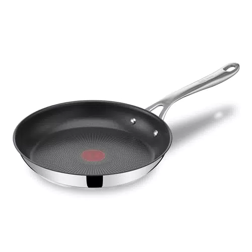 Tefal Jamie Oliver Sartén 28 cm, acero inoxidable, antiadherente reforzado con Titanio