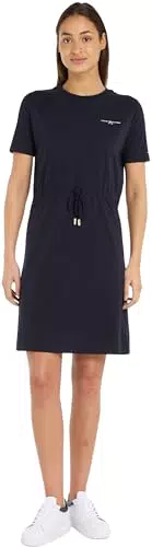 Tommy Hilfiger Mini Corp Tee DRSS SS WW0WW40734 - Vestido Tipo Camiseta Mujer