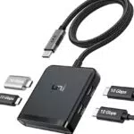 Uni Hub USB C 10Gbps, adaptador 4 puertos para MacBook, iPhone 15 y más