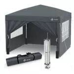 VOUNOT Carpa Plegable Gazebo 3x3m con Paredes y Bolsas de Arena para Exterior