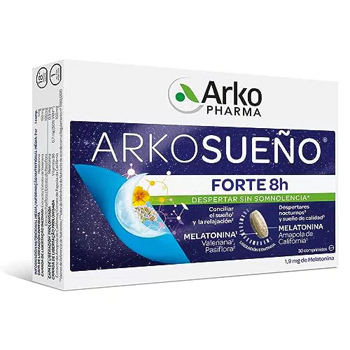Arkopharma Arkosueño Forte 8h - Complemento de Melatonina para Dormir Rápido