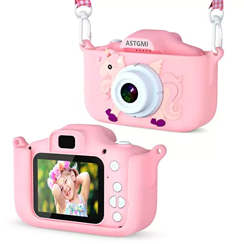 ASTGMI Cámara Infantil 1080P HD para Niños de 3 a 10 Años con Tarjeta SD de 32 GB