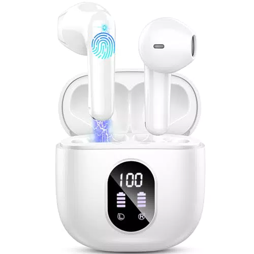 Auriculares Bluetooth 5.4 HiFi Estéreo con Cancelación de Ruido y Pantalla LED