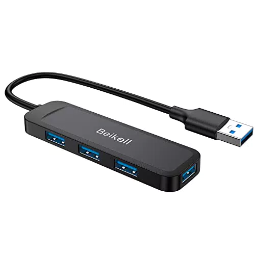 Beikell Hub USB 3.0 Ultra Fino para Macbook, iMac, Surface Pro y Portátiles